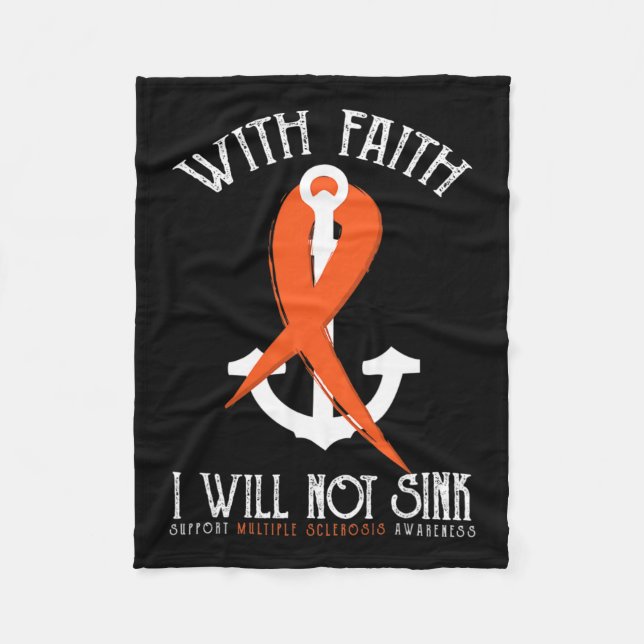 Sclerosis Awareness with Faith I kommer inte att b Fleecefilt (Framsidan)