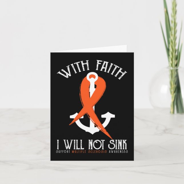 Sclerosis Awareness with Faith I kommer inte att b Kort (Framsida)