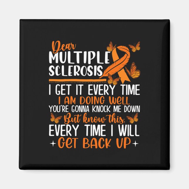 Sclerosis Butterfly Ribbon World Day Magnet (Framsidan)