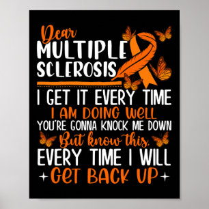 Sclerosis Butterfly Ribbon World Day Poster