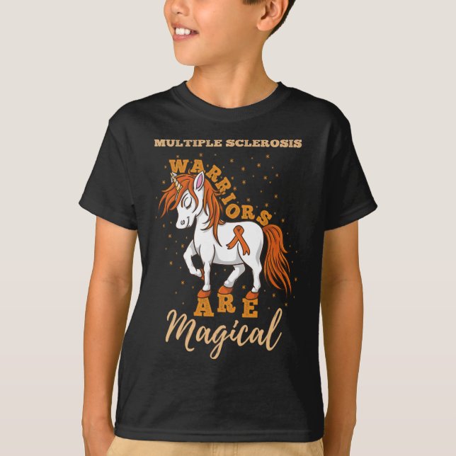 Sclerosis-krigare är Magic Många Sclerosis T Shirt (Framsida)