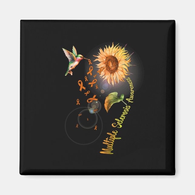 Sclerosis Solros Hummingbird Magnet (Framsidan)