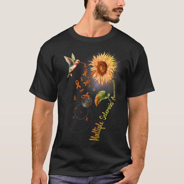 Sclerosis Solros Hummingbird T Shirt (Framsida)