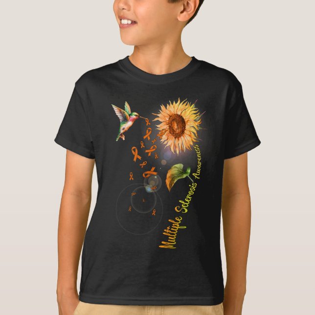 Sclerosis Solros Hummingbird T Shirt (Framsida)
