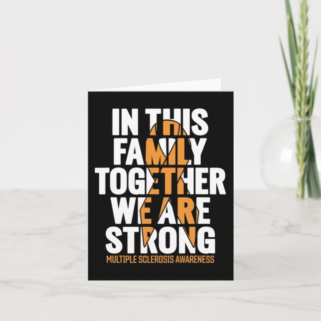 Sclerosis Support Många Sclerosis Awareness Kort (Framsida)