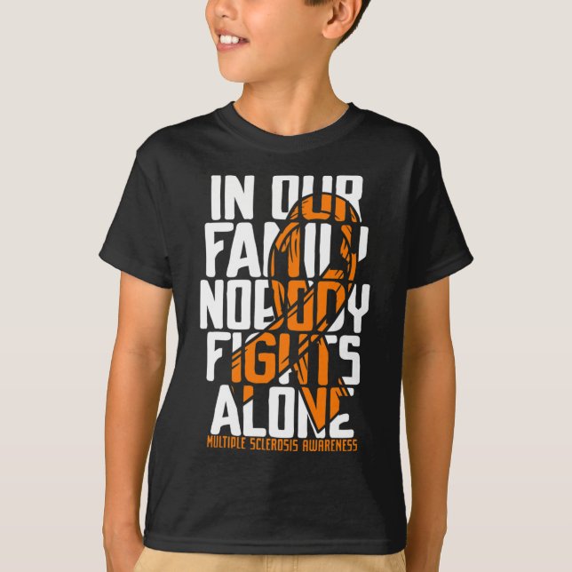 Sclerosis Support Många Sclerosis Awareness T Shirt (Framsida)