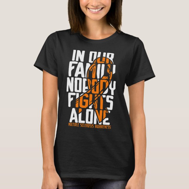 Sclerosis Support Många Sclerosis Awareness T Shirt (Framsida)