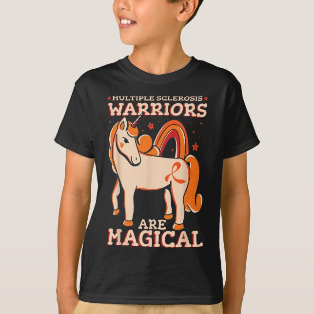 Sclerosis Warriars är magiska barn T Shirt (Framsida)