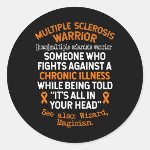 Sclerosis Warrior Definition Awareness Runt Klistermärke