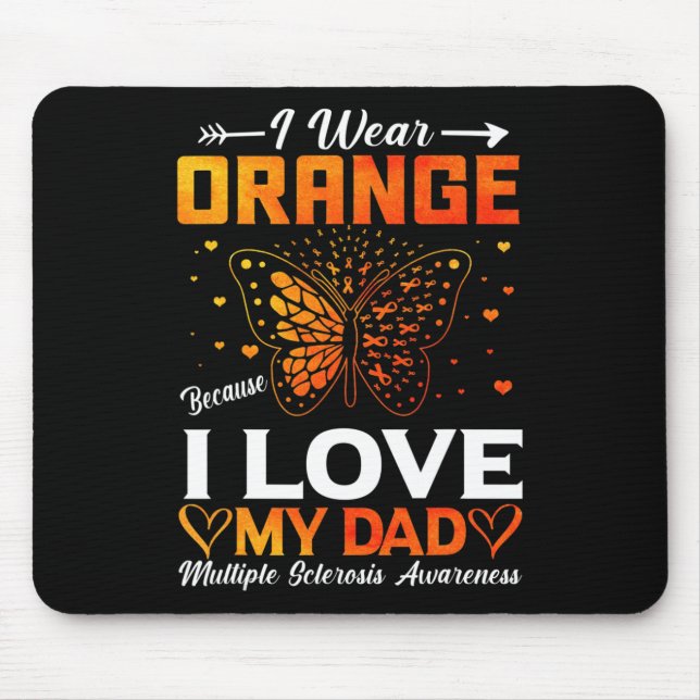 Sclerosis Warrior I Bära Orange Pappa Musmatta (Framsidan)