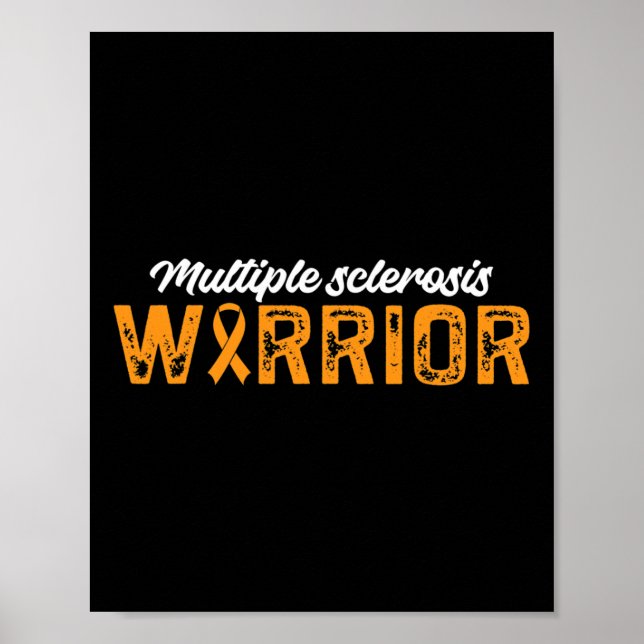 Sclerosis Warrior Många Sclerosis Awareness 1 Poster (Framsidan)