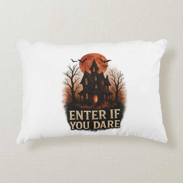 scoky Halloween Vibes - Utkast och kreepy design Prydnadskudde (Framsidan)