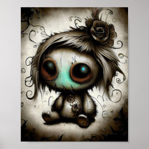 scoky- och cute plush-doll,väggardekonst poster
