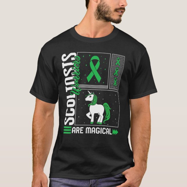 Scoliosamedvetandet Skelettanfall är magiska T Shirt (Framsida)