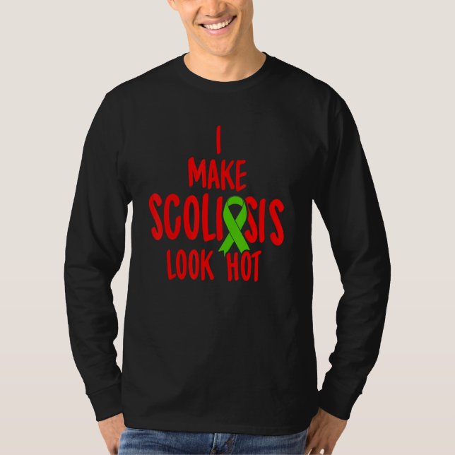 Scoliosis Awareness Hett Scoliotic Warrior Survivo T Shirt (Framsida)