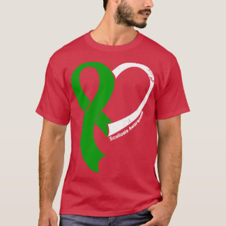 Scoliosis Awareness Hope Kärlek Heart Ribbon Lyckl T Shirt