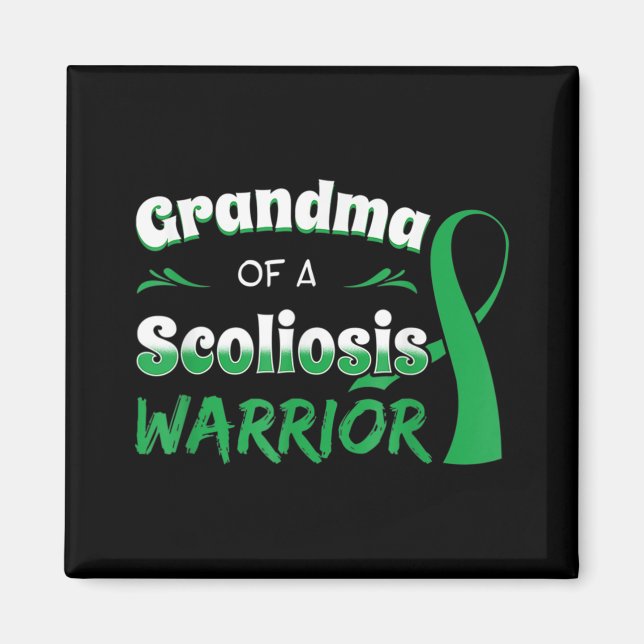Scoliosis Awareness Orthopedic Scoliometer Grandma Magnet (Framsidan)