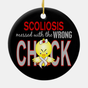 Scoliosis röra med den fla chicken julgransprydnad keramik