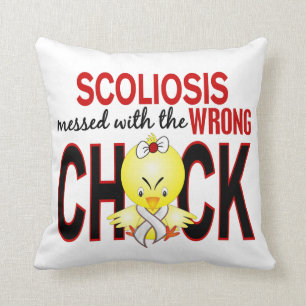 Scoliosis röra med den fla chicken kudde