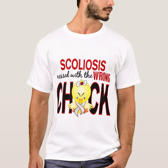 Scoliosis röra med den fla chicken t shirt (Framsida)