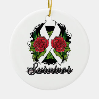 Scoliosis Survivor Ro Grunge Tattoo Julgransprydnad Keramik