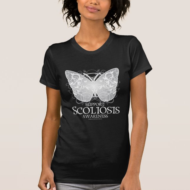 Scoliosisfjäril Tee Shirt (Framsida)