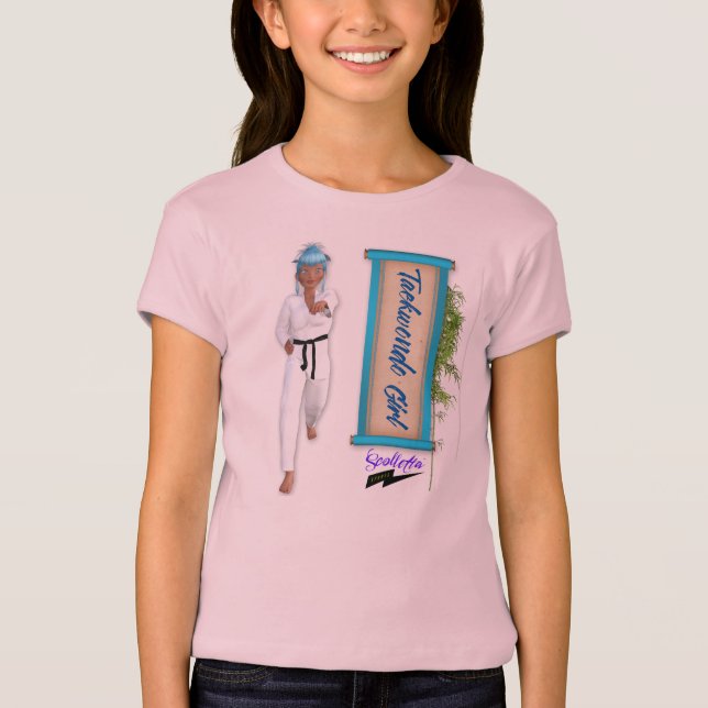 Scolletta "Taekwondo flicka" Babydoll T Tee Shirt (Framsida)