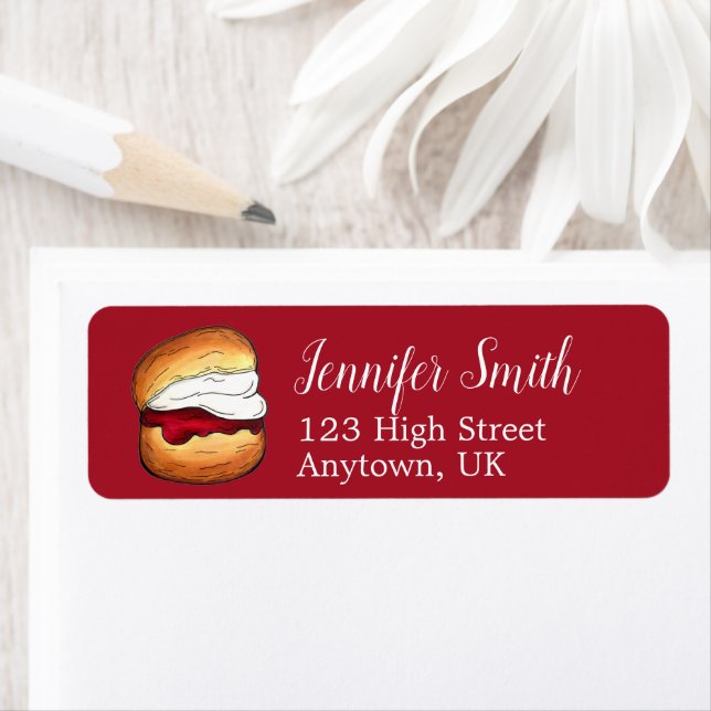 Scone Clotted Cream Sylt Tea Shoppe Café Bakery Returadress Etikett (Insitu)