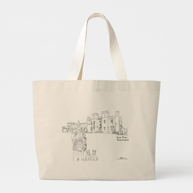 Scone Palace, Perth, Scotland Tote Bag Jumbo Tygkasse (Baksida)