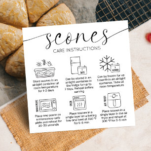Scones-instruktioner Modern minimal Logotyp Bakery Fyrkantigt Visitkort