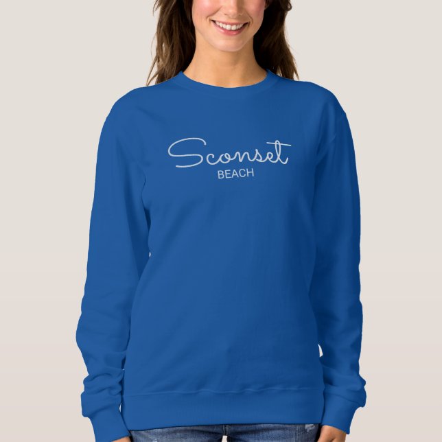 Sconset Sweatshirt Cursive T Shirt (Framsida)
