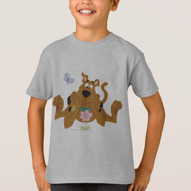 Scooby-Doo Admiring Flower Tee (Framsida)