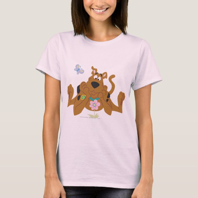 Scooby-Doo Admiring Flower Tee (Framsida)