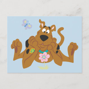 Scooby-Doo Admiring Flower Vykort