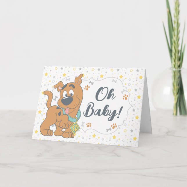 Scooby-Doo Baby Shower Kort (Framsida)