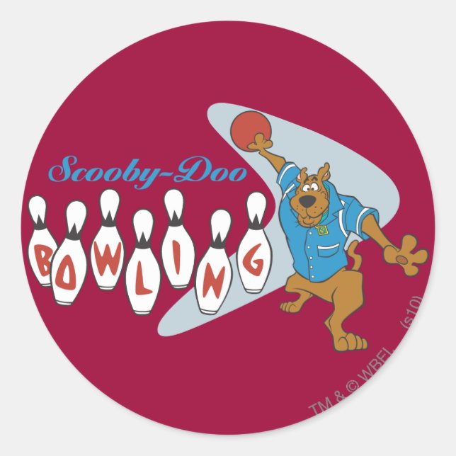 Scooby-Doo Bowling Runt Klistermärke (Framsida)