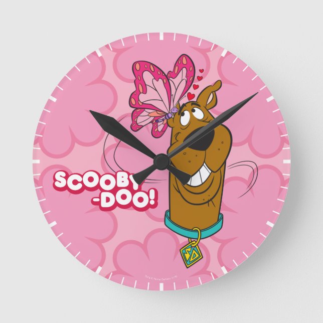 Scooby-Doo Butterfly Kisses Rund Klocka (Framsida)