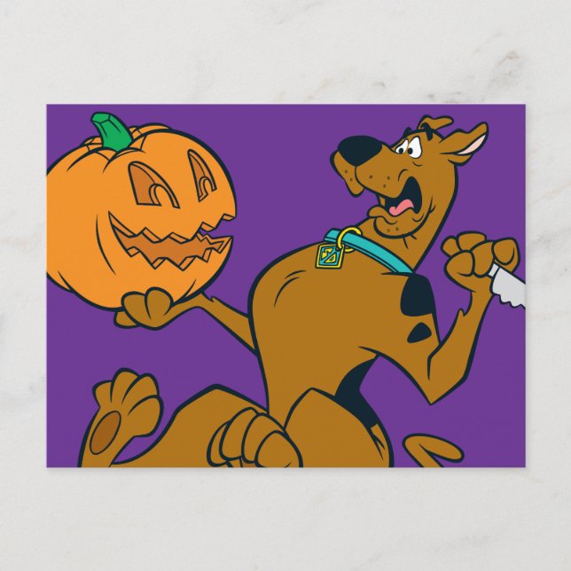 Scooby-Doo Carving Pumpkin Vykort (Framsida)