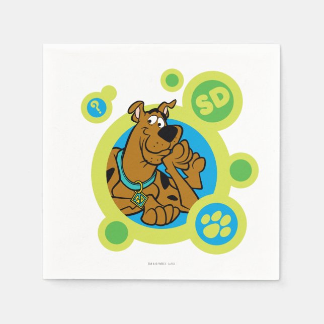Scooby-Doo Circles SD Badge Pappersservett (Framsidan)