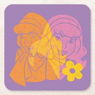 Scooby-Doo Daphne Flower Porträtt Underlägg Papper Kvadrat
