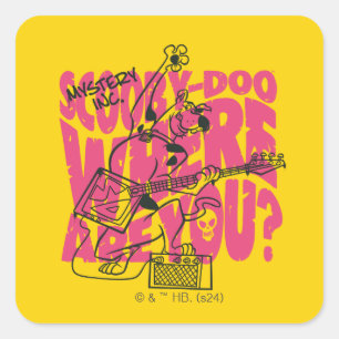 Scooby-Doo där är du Sunk Guitar Riff Fyrkantigt Klistermärke