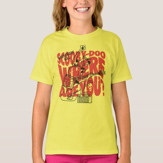 Scooby-Doo där är du Sunk Guitar Riff T Shirt (Framsida)