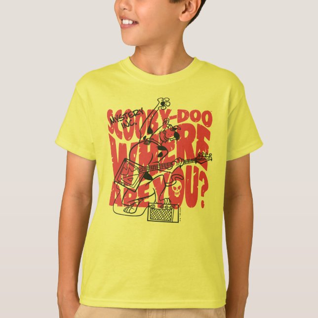 Scooby-Doo där är du Sunk Guitar Riff T Shirt (Framsida)