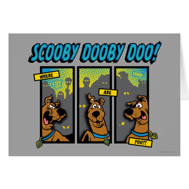 Scooby-Doo där är du Tecknad Panels Hälsningskort (Framsidan Horizontal)