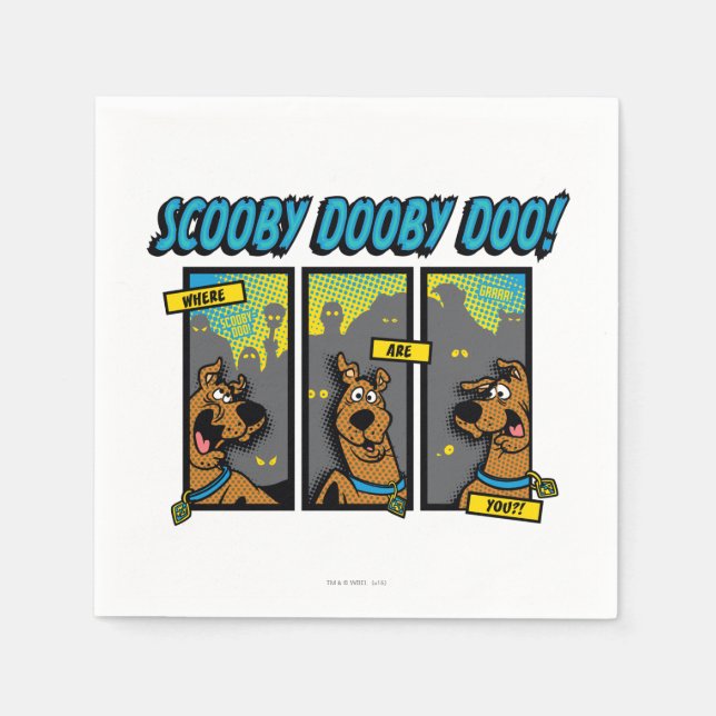 Scooby-Doo där är du Tecknad Panels Pappersservett (Framsidan)