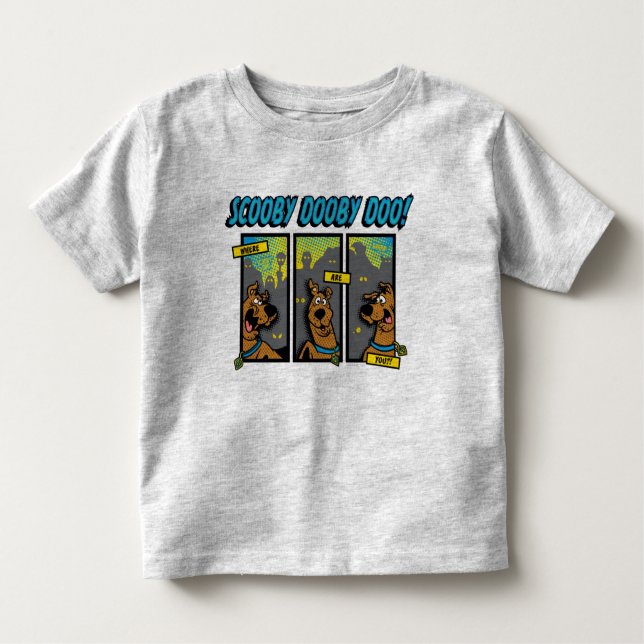 Scooby-Doo där är du Tecknad Panels Tee (Framsida)
