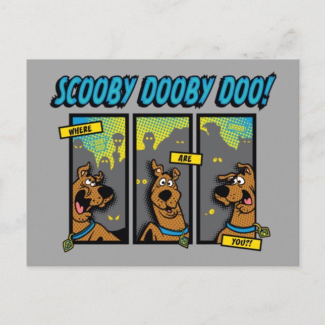 Scooby-Doo där är du Tecknad Panels Vykort (Framsida)