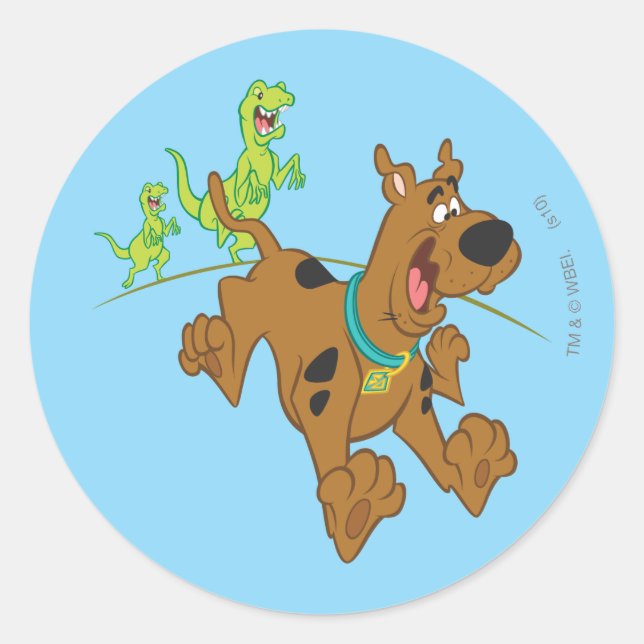 Scooby-Doo Dinosaur Escape Runt Klistermärke (Framsida)