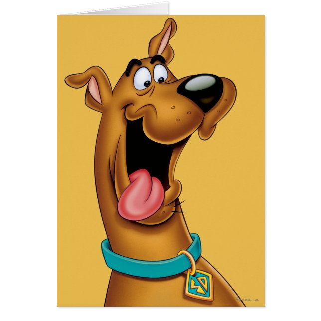 Scooby-Doo Excited Ansikte Hälsningskort (Framsidan)