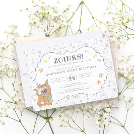 Scooby-Doo First Birthday-inbjudan Inbjudningar